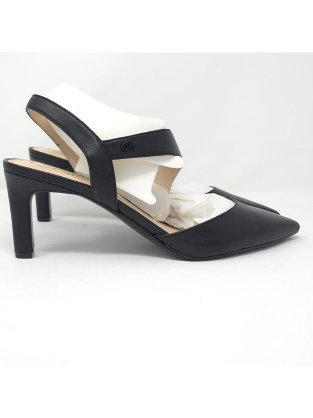 Calvin Klein Women's Larin Pump, Black Leather, 11M - Picture 3 of 8